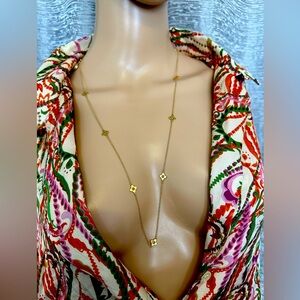 Aldo Gold Plated Love Heart Clover Multiway Necklace